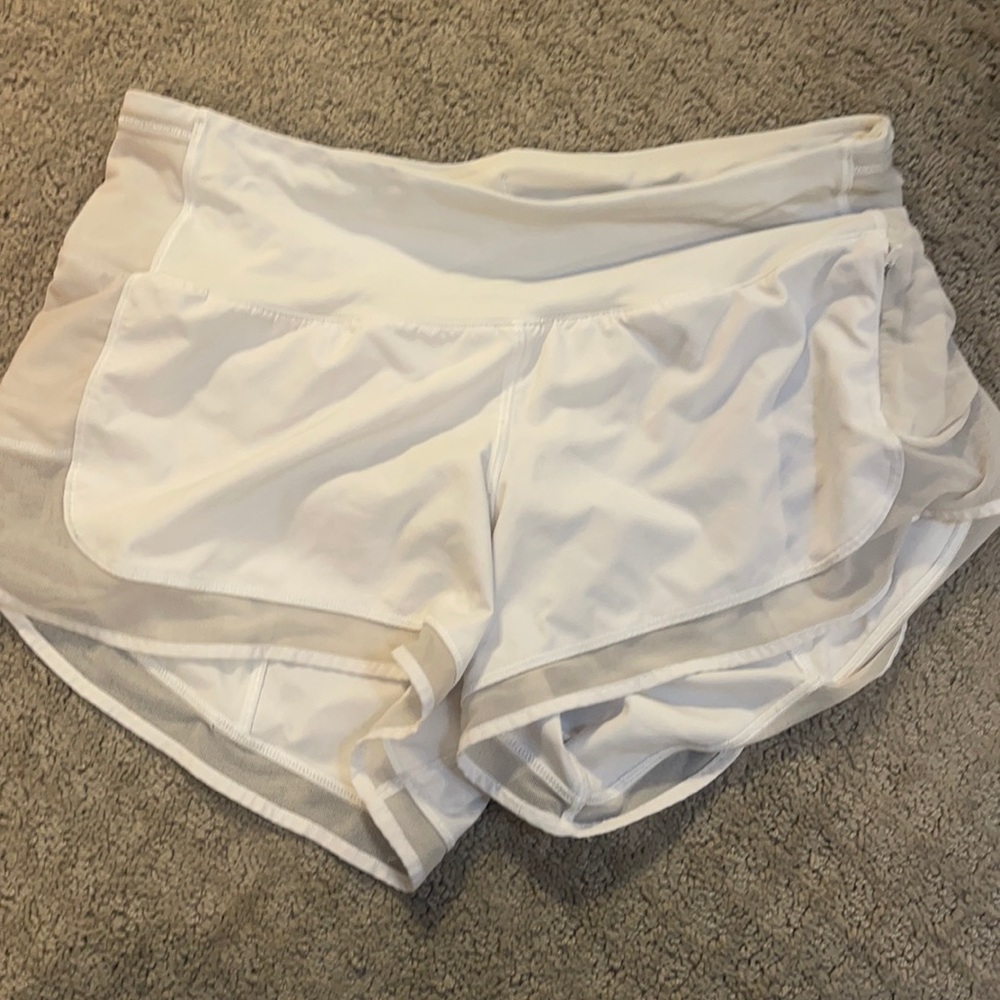 White mesh lululemon shorts!